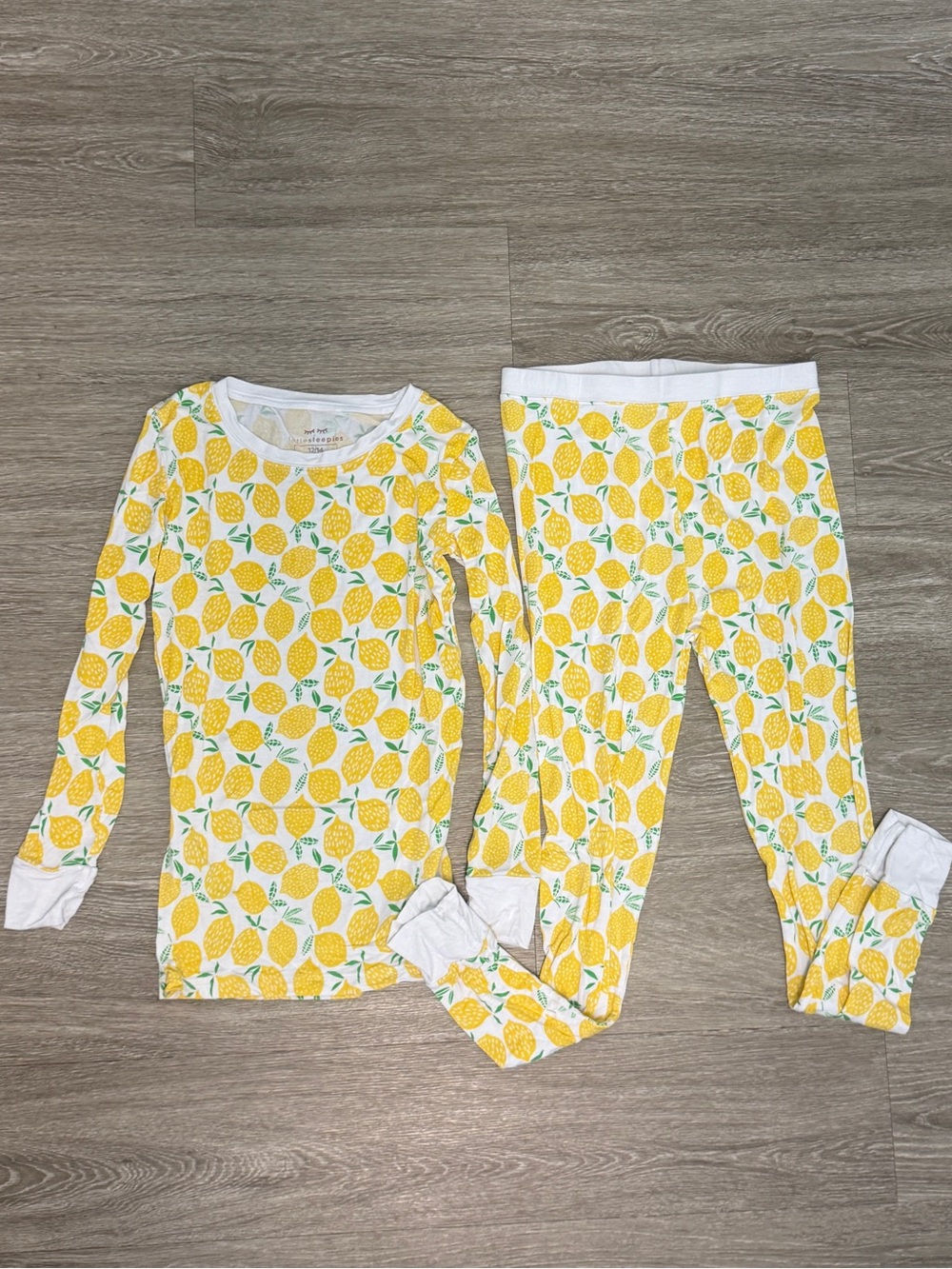 Little Sleepies Lemon-Print Pajama Set Size 12/14